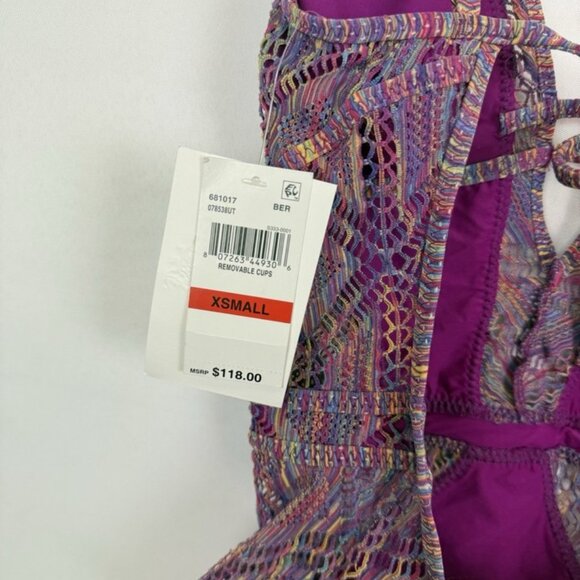 Becca Women’s Purple One Piece Swimsuit Size XS - Picture 3 of 4